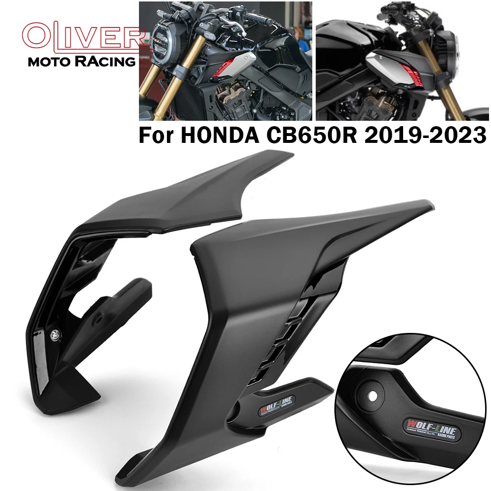 

CB650R CB 650R 2023 Fairing Winglets Fin Trim Cover Motorcycle Wing Protector Wind Fairing Winglets For HONDA CB650R 2018-2022