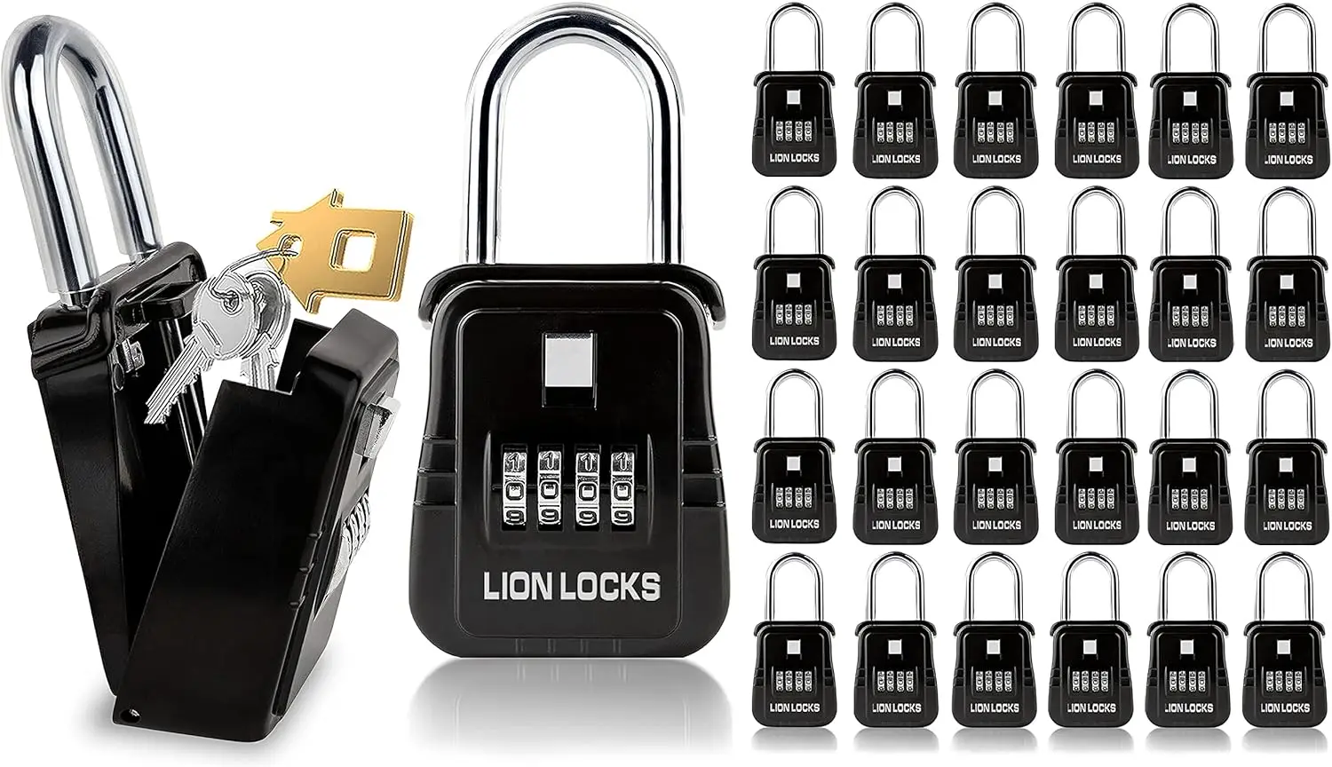 Lockbox for Keys Outdoor, Realtor Lock Box, Key Lockbox for Short-Term Rentals, Key Safe Holds 5 Ke