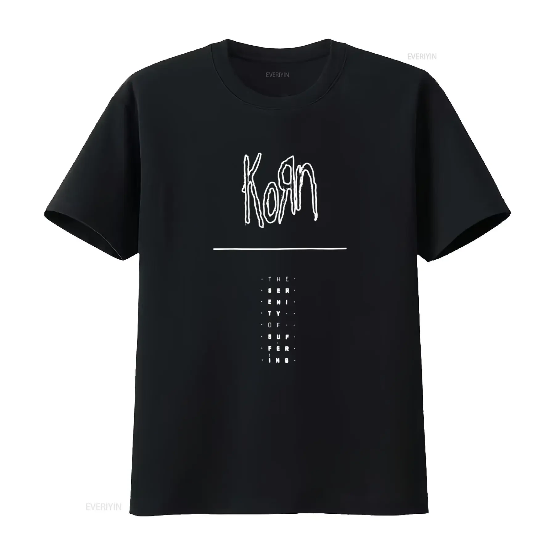 Men's Korn Loner Divider T Shirt Large Black Rock Band Design vintage Washed graphic Top For Everyday Wear streetwear
