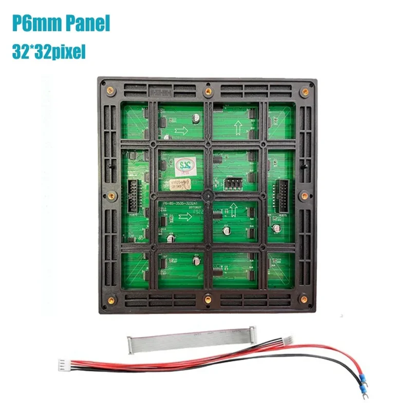 LED Matrix P6 Outdoor Panel 192x192mm 32x32 Pixel Full Color SMD RGB HUB75 LED Display Modules