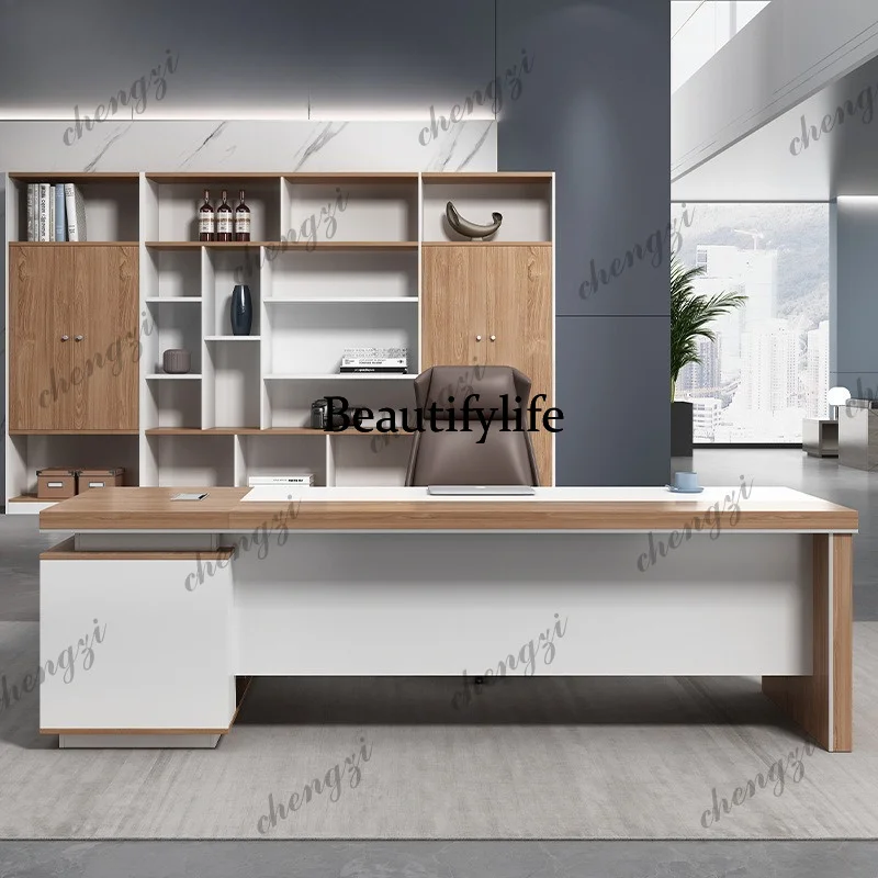 T41 Modern Commercial Office Desk New Chinese Atmosphere Supervisor Office Desk Manager Leaders Office Furniture El Escritorio
