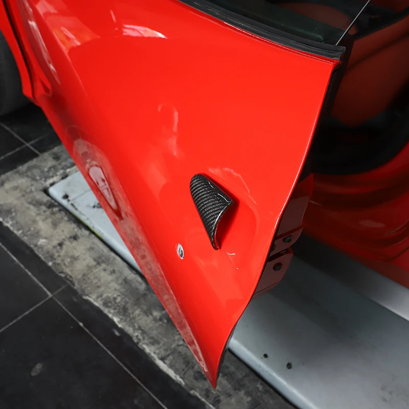 صحيح ألياف الكربون غطاء مقبض الباب لوحة الكسوة الديكور للاستخدام مع فيراري 458 إيطاليا 458 العنكبوت 458 Speciale F142 2011-2016