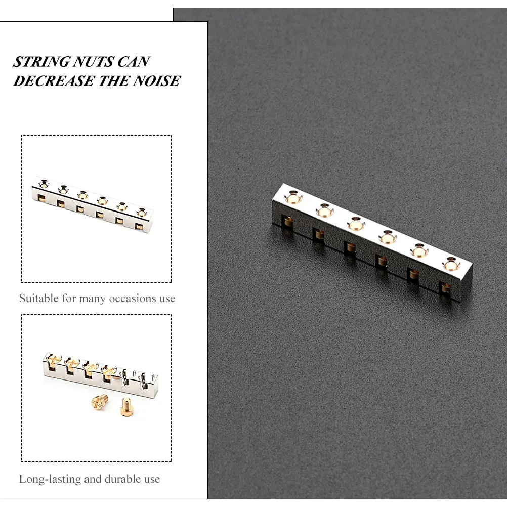 

Guitar Pillow Electric Bridge Nuts Replacement Parts and Accessories Brass Adjustable Metal