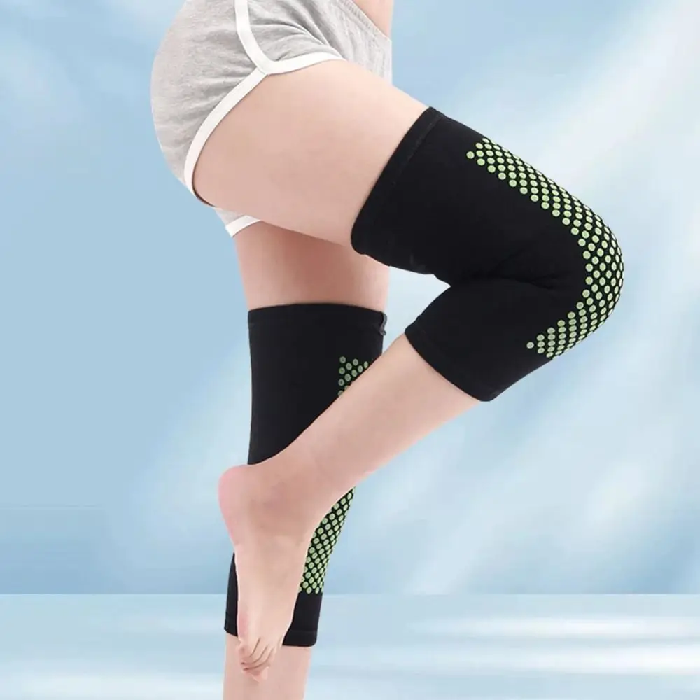 Rodilleras autocalentables con diseño de matriz de puntos, función de calefacción, protección de rodilla, calentador de rodilla, manga de rodilla, otoño, 1 par