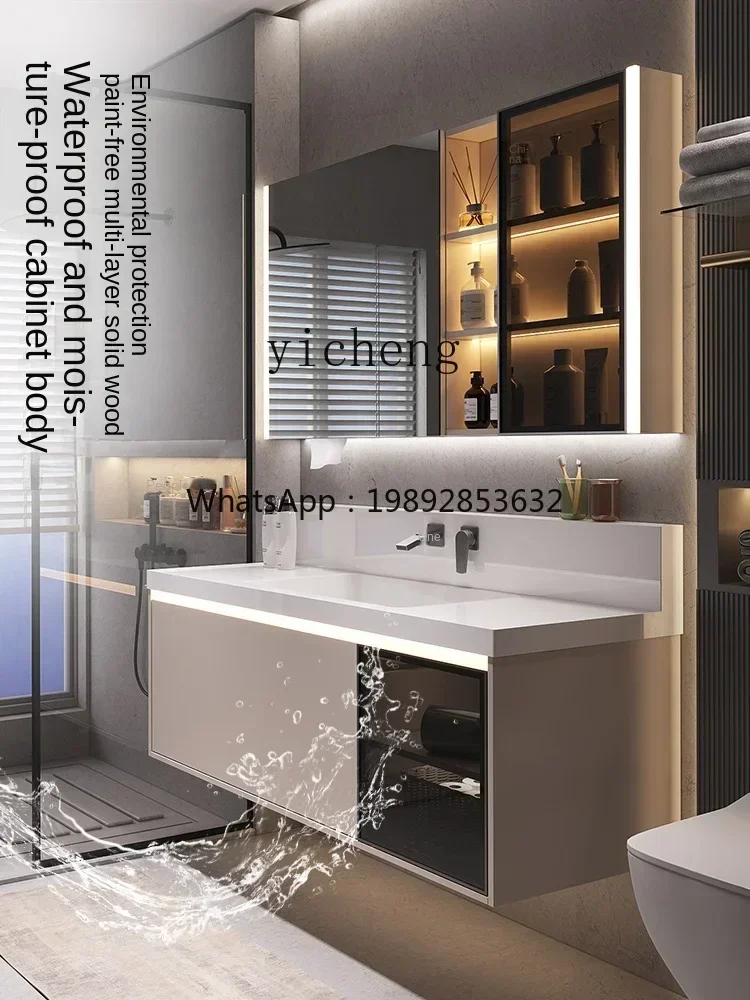 

i5.11 Folding Faucet Bathroom Cabinet Light Luxury Whole Washbin Washstand Washbasin Cabinet