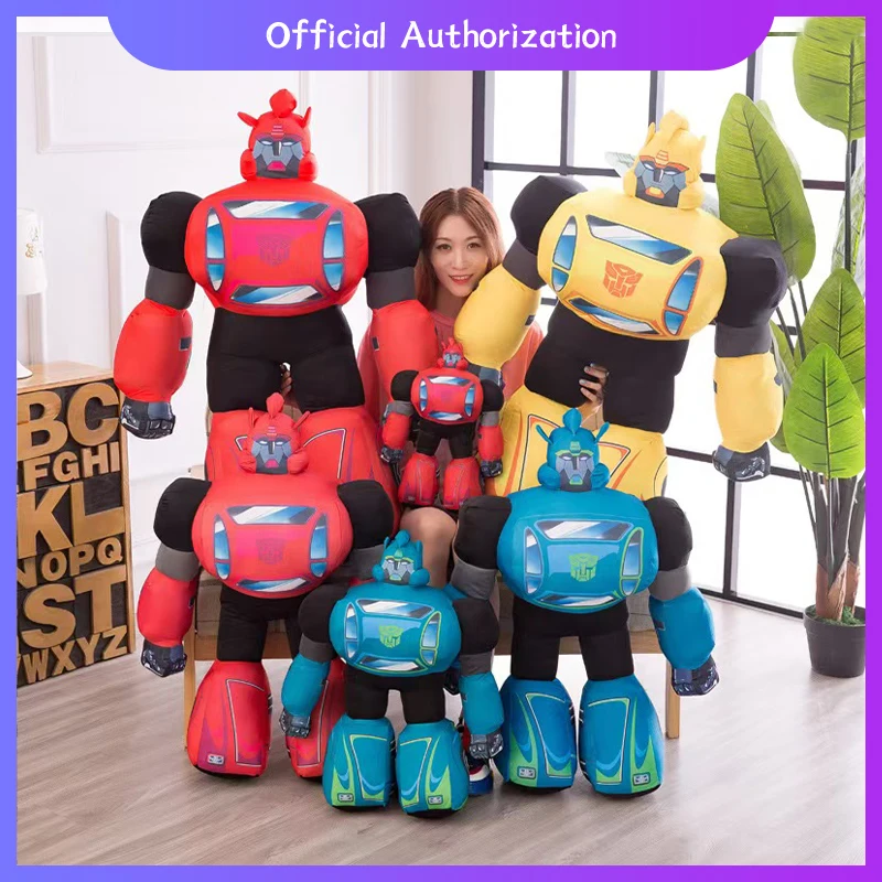 35-100CM Optimus Prime Transformers Autobots Megatron Plush Toy Cartoon Bumblebee Stuffed Doll Collection Souvenir Birthday Gift