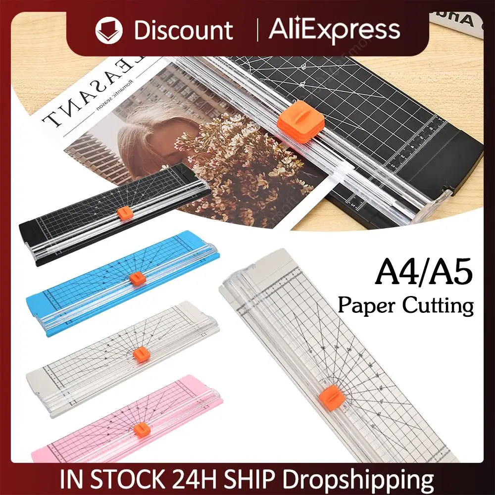 A4/A5 Paper Cutting Guillotine Paper Cutter with Pull-out Ruler Sliding Convenient for Craft Photo Trimmers Scrapbook Cutting
