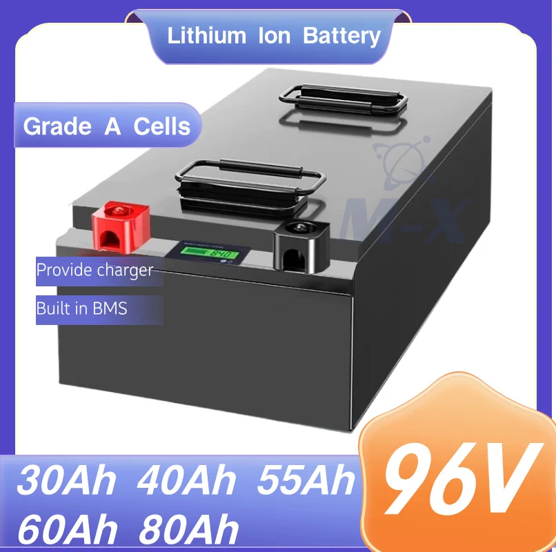 

BMS 26S 96V 30Ah 40Ah 55Ah 60Ah 80Ah Литий-ионный аккумулятор для 2000W 3000W 4500W Самолет Трактор Чемодан Транспортер Tour Bus