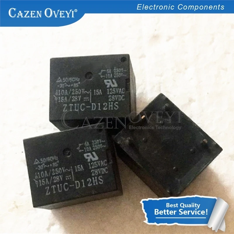 5pcs/lot Relay ZTUC-D12HS 12V 22F 5 10A250VAC 15A125V In Stock