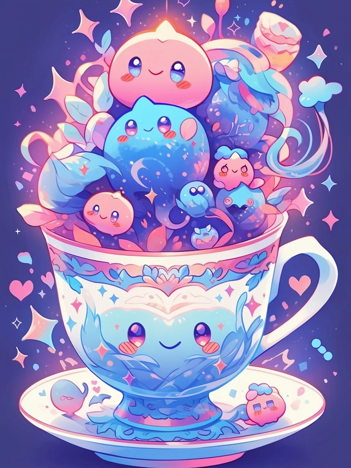 

Pet in a Teacup 500/1000/1200/2000 PCS Jigsaw Puzzles Family Activity Games for Gameroom Bedroom Home Decor Gifts