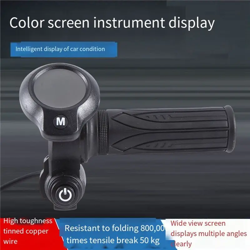 A30F-Bike Electric Scooter Accelerator Display Ebike Throttle Grip Digital Monitor For Bicycle Electric Scooter Trigger