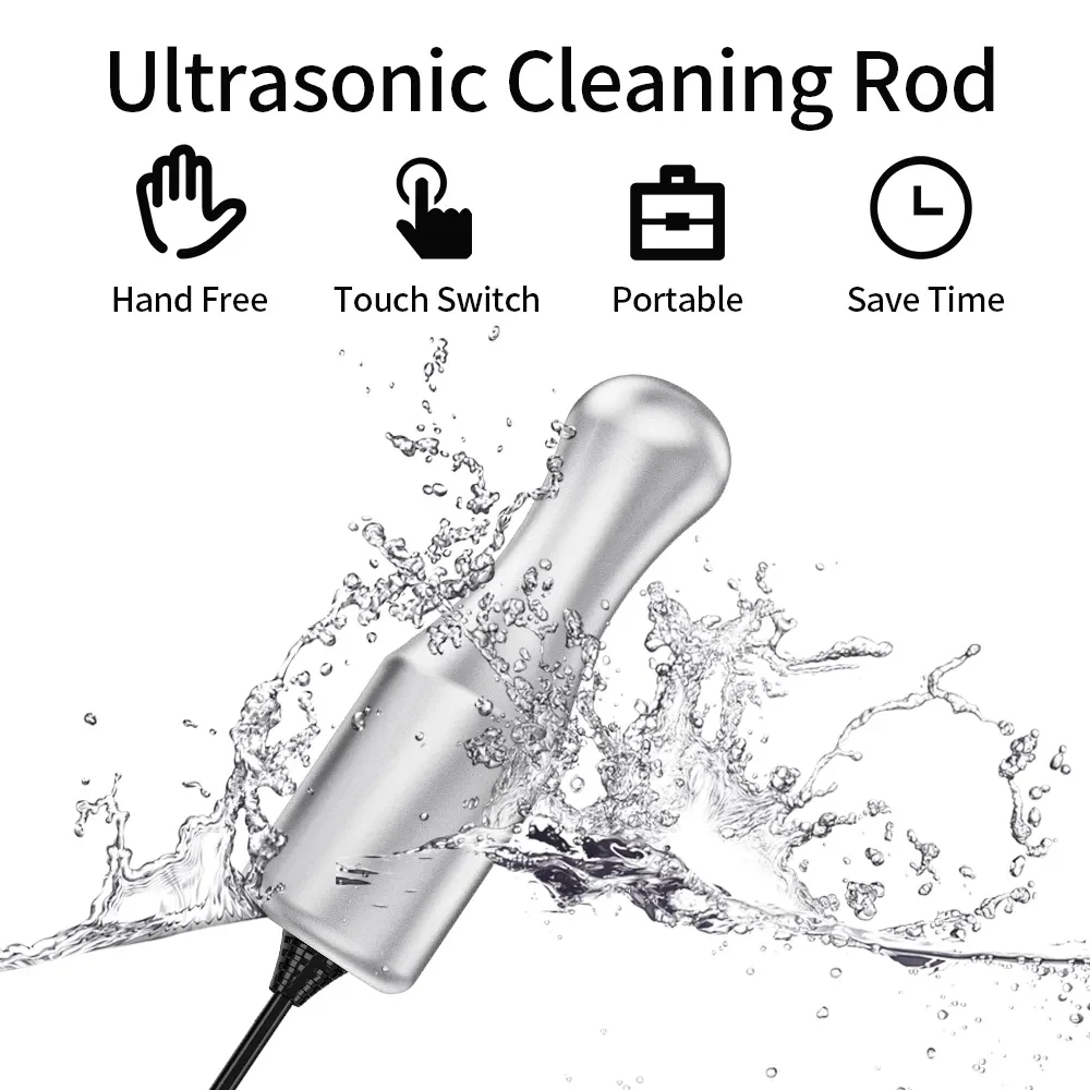 GENENG-limpiador ultrasónico portátil para el Hogar, baño de limpieza por ultrasonido, lavadora de gafas de joyería, electrodomésticos ultrasónicos