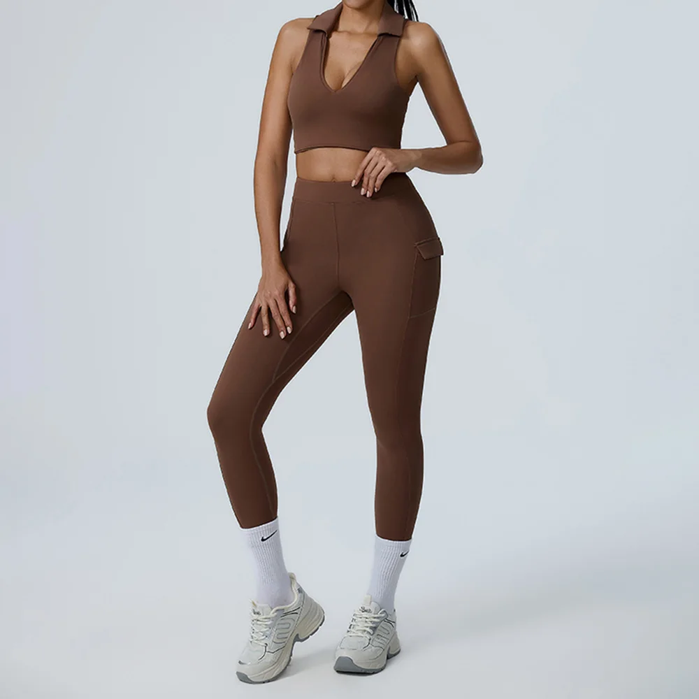 Two-Piece Yoga Workout Suit Women Quick-Drying Gym Set Yoga Suit Sportswear Set Women Tracksuit Running Yoga Clothes Sports Bra