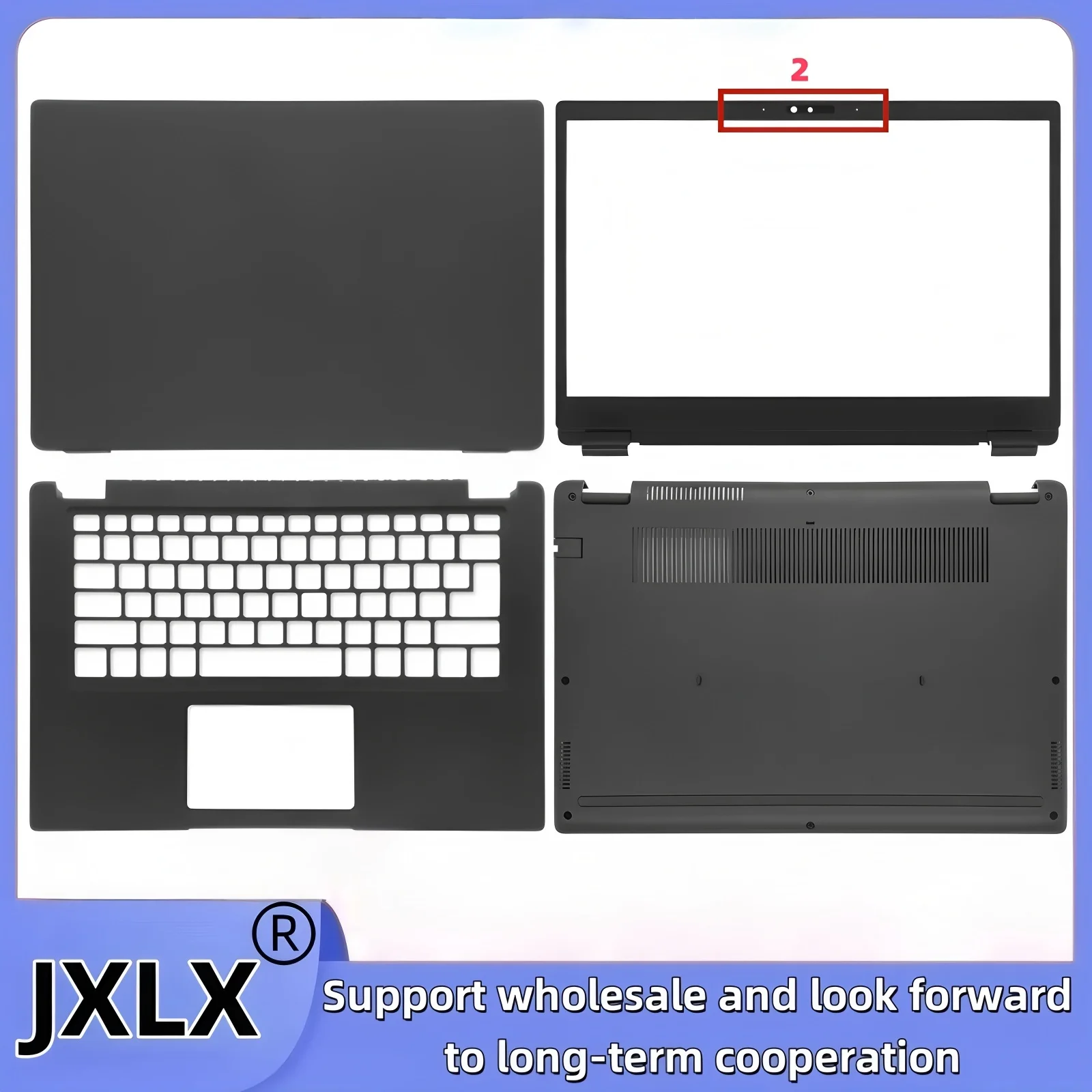 JXLX® Laptop LCD Back Cover For Dell Latitude 3410 E3410 - Top Case Front Bezel Palmrest & Bottom Base Cover Replacement