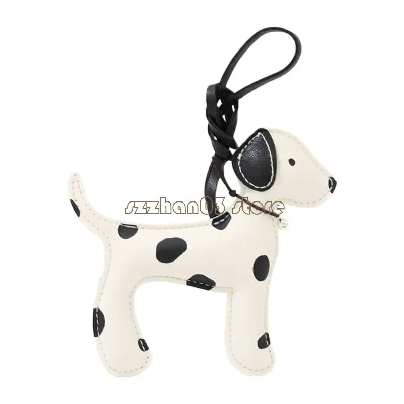 367C Playful Dotted Dog Charm Keychain Strong PU Design Bag Decoration Pendant Great For Personalizing Bags And Keys