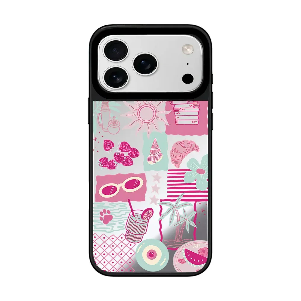 

Summer Holiday Mirror Surface Magnetic Phone Case Cover for IPhone 12 13 14 15 16 17 Pro Max Case for IPhone 17 Air