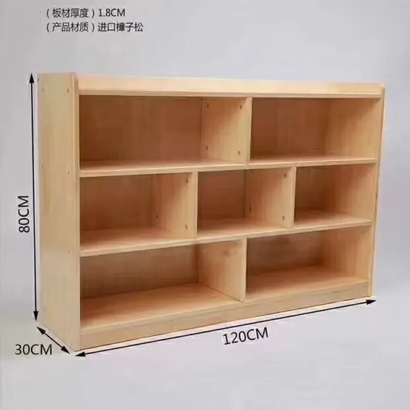 Solid wood modern children's furniture set, suitable for kindergarten and school bookcases