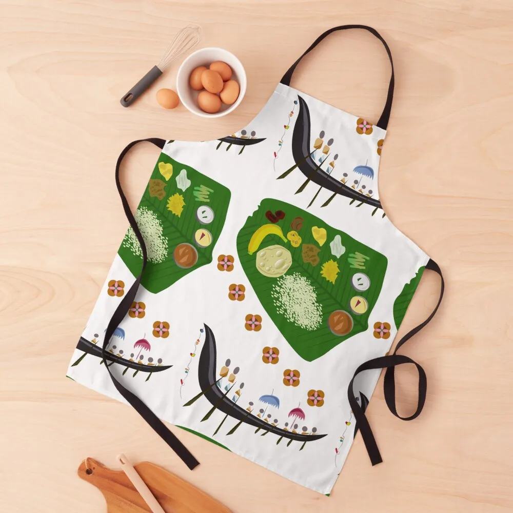 

Onam Apron Kitchen Kawaii Accessories For Girl Nursing Chef Uniform Women Apron