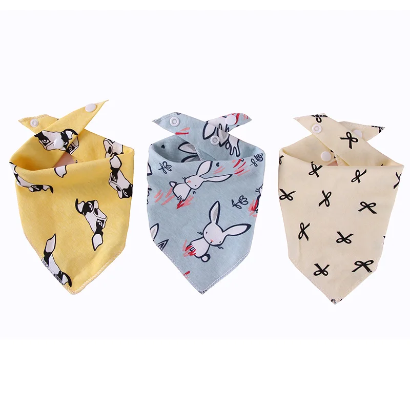 Baby Saliva Towel Combed Cotton Baby Double Triangle Scarf Newborn Bib Boy Girl Spring Summer Scarf