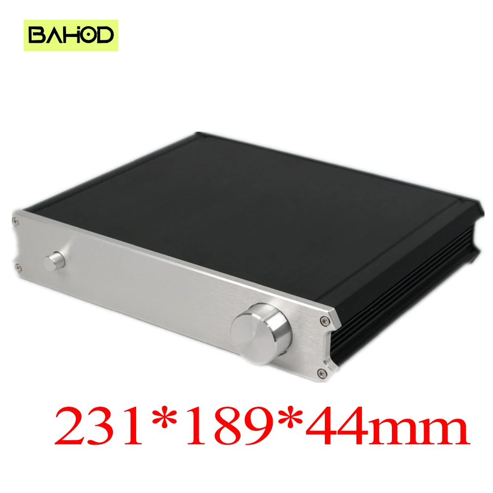 BAHOD 231*44*189MM All Aluminum DAC Decoder Chassis HiFi Pre-Amp Enclosure DIY Mini Amplifier Case