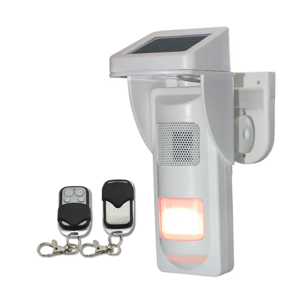 Outdoor Waterproof Intruder Alarm Infrared Detector Solar Battery Wireless RF433Mhz PIR Motion Sensor Anti Theft with Speaker