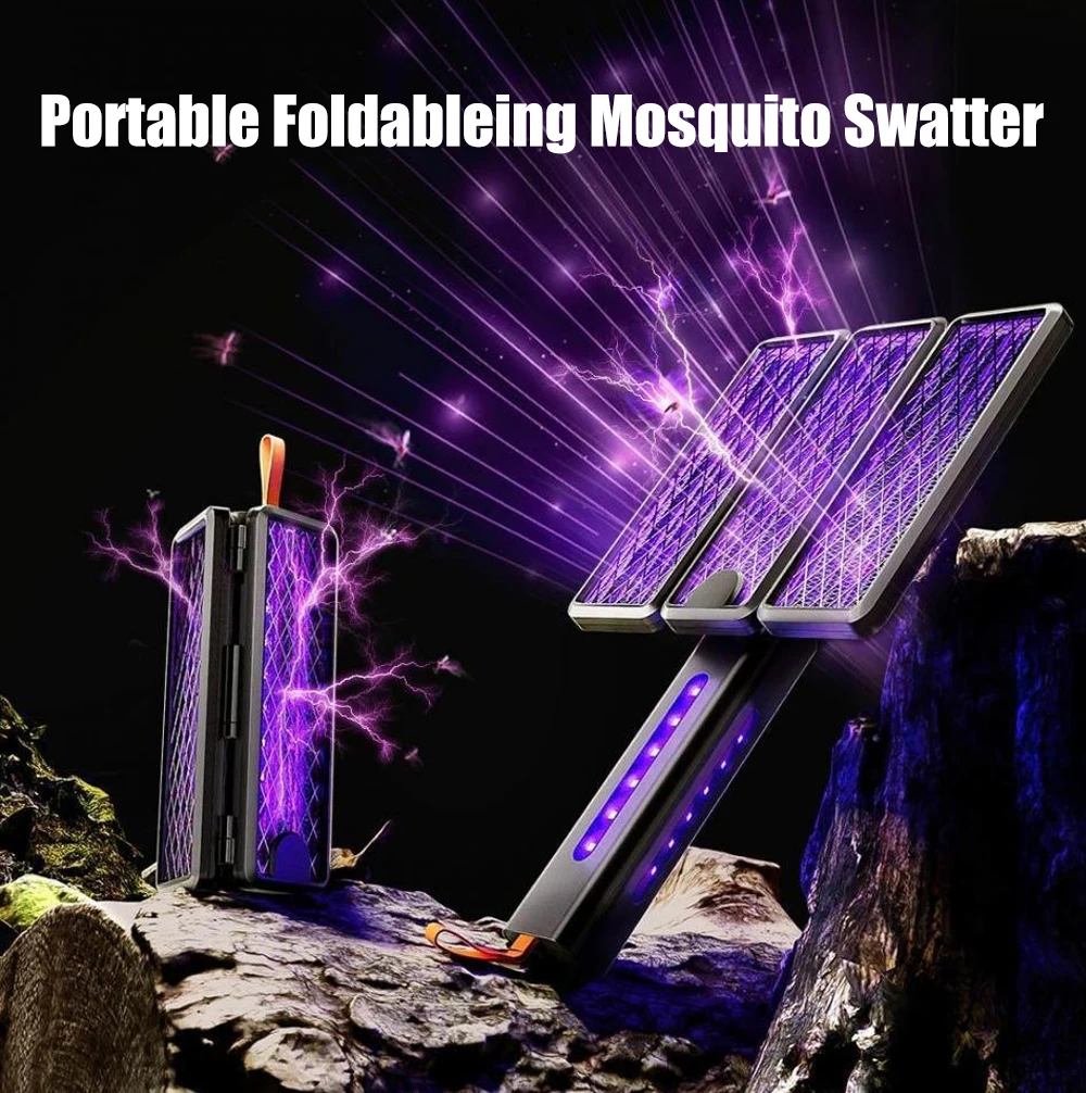 

Qualitell Portable Foldableing Mosquito Swatter Suitable for Outdoor Use Mosquito Killer Lamp Swatter