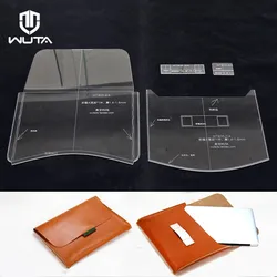 WUTA 805 pozioma koperta torba na laptopa Case szablon akrylowy okładka notesu jasny skórzany wzór zestaw DIY Craft