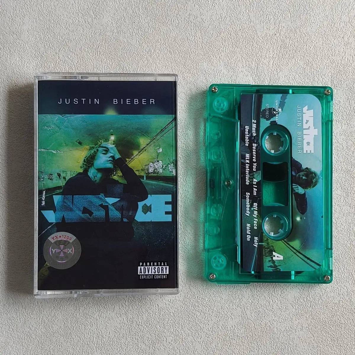 

Canadian Pop Male Singer's Latest Album Music Cassette Includes Multiple Champion Singles in Color Transparent Retro Cassette