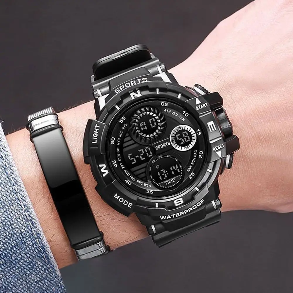 

High Quality Waterproof Sports Watch Casual Simple Electronic Watch Multifunction Hand Clock Outdoor Sports