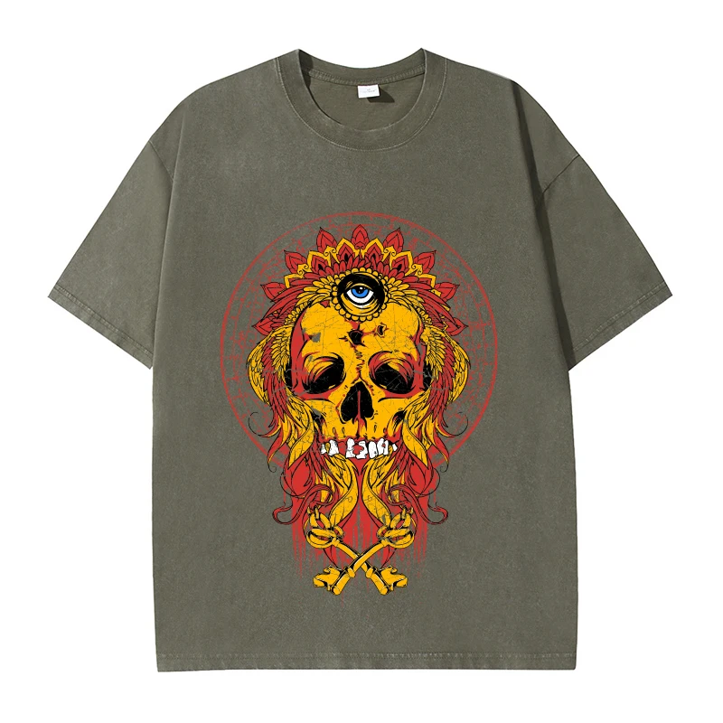 

Women's Tee Shirt Unisex Y2k Clothes Skull Woman Clothing Designer T Shirt Short Sleeve Tee Personalized T-shirt Ladies Tops