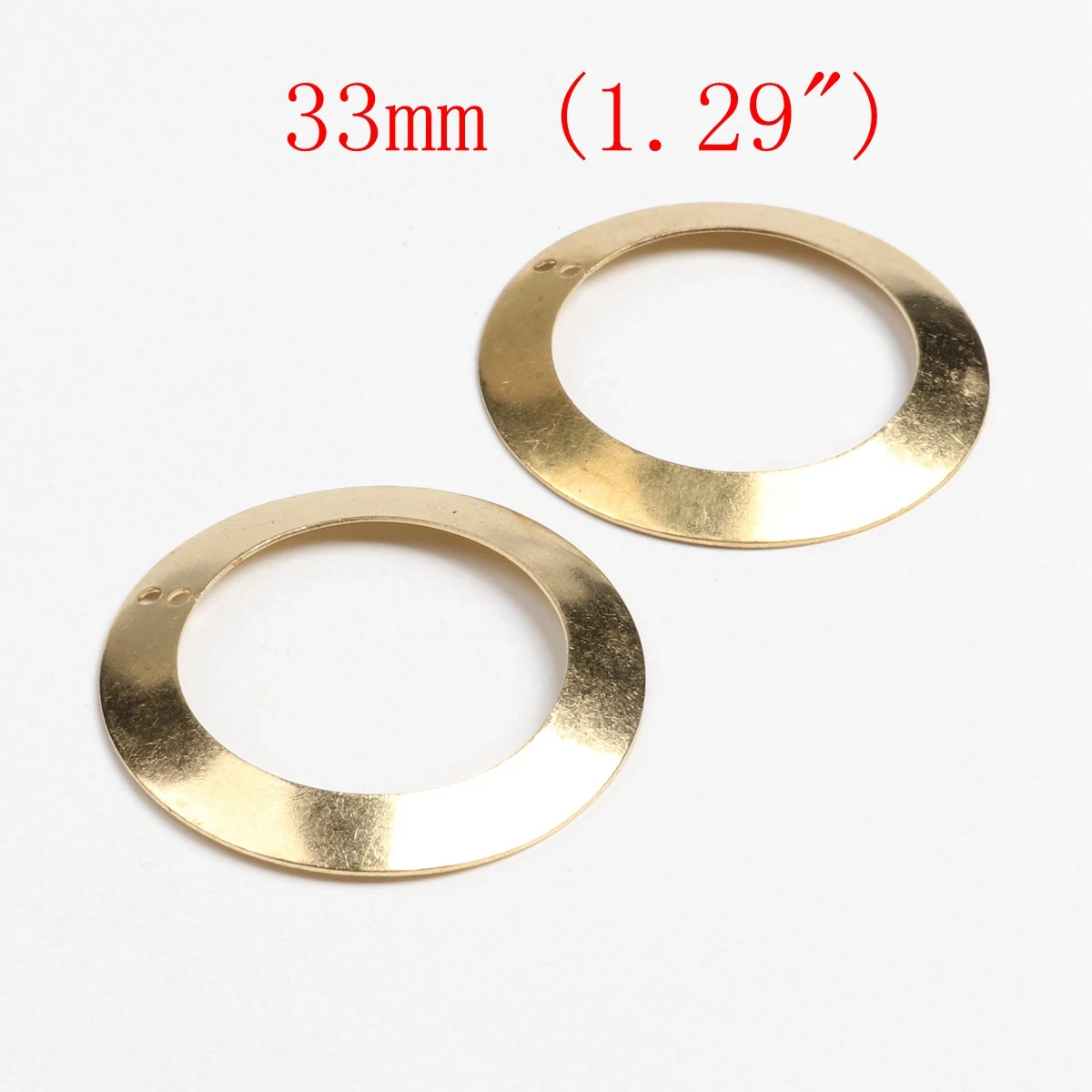 Hammergeprägte Messinganhänger, ringförmige Verbinder, Zubehör für DIY-Ohrringe, Halsketten, Armbänder, Schmuckherstellung, Schmuckzubehör – Detail 1