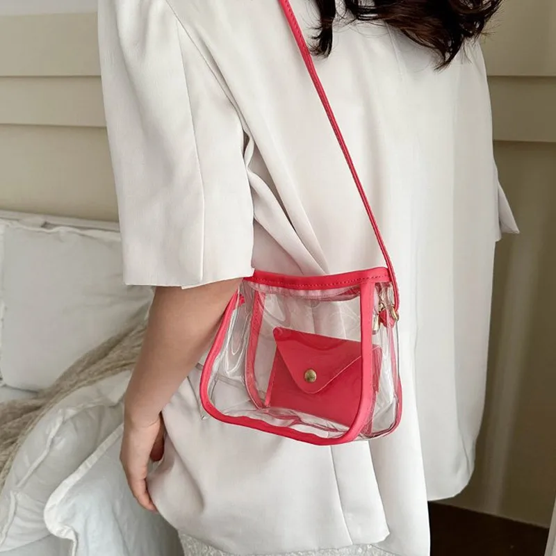 2025 New Product Launch Transparent Comspot Bag White Yellow Pink Exquisite Mini Waterproof Single Shoulder Mobile Wallet Bag