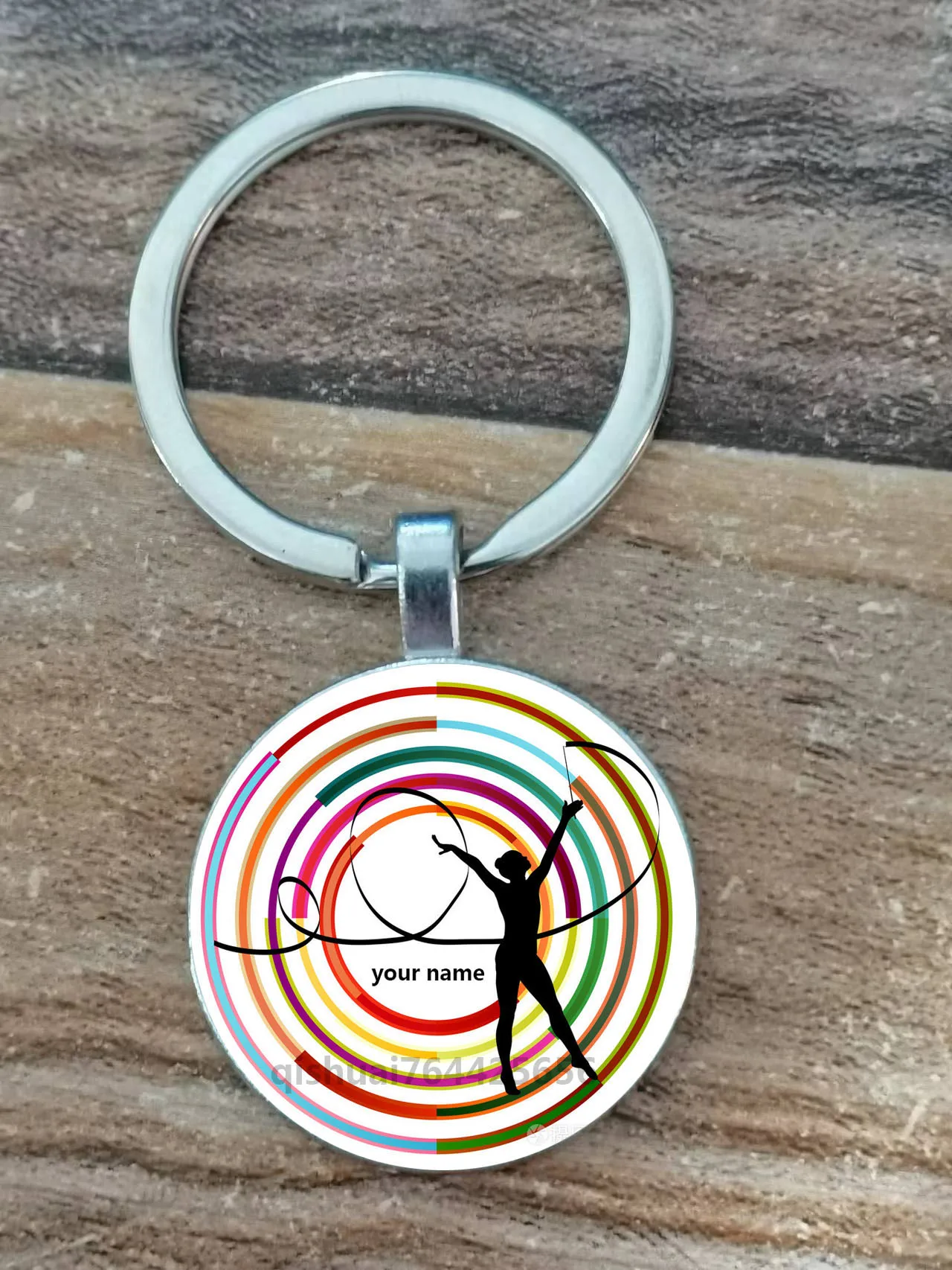 Diy Custom Name / Rhythmische Gymnastik Schlüsselanhänger / Turnerin Custom Name, Design Gymnastik Private Custom Name Schlüsselanhänger Anhänger Com – Detail 8