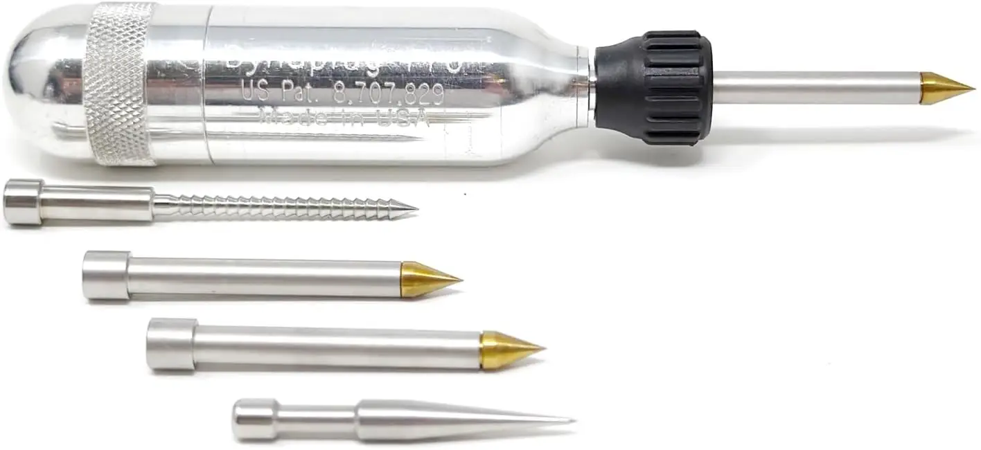 

Premium Tubeless Tire Repair Kit - Aluminum Tool, Made in USA for Quick Fixes