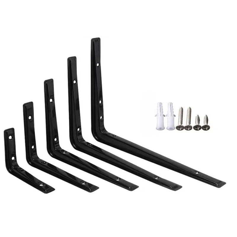 4PCS L-shaped Triangular Support Heavy-duty Shelf Bracket with Screws-Simple and Elegant Suitable for Installing Various Shelves