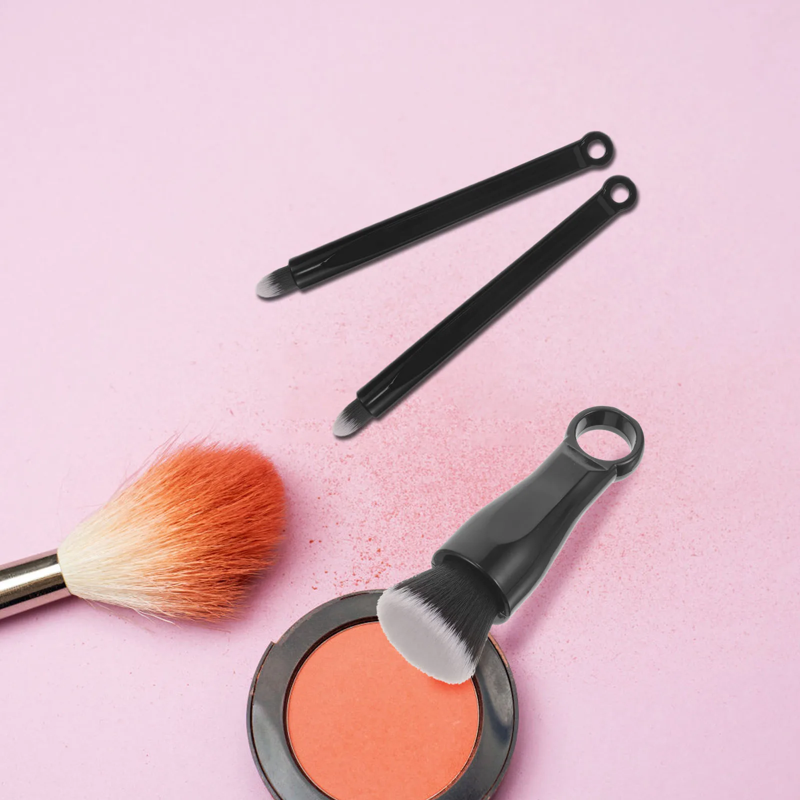 5pcs Makeup Brush Set Foundation Blending Brush For Face Powder Blush Travel Small Makeup Tools Portable