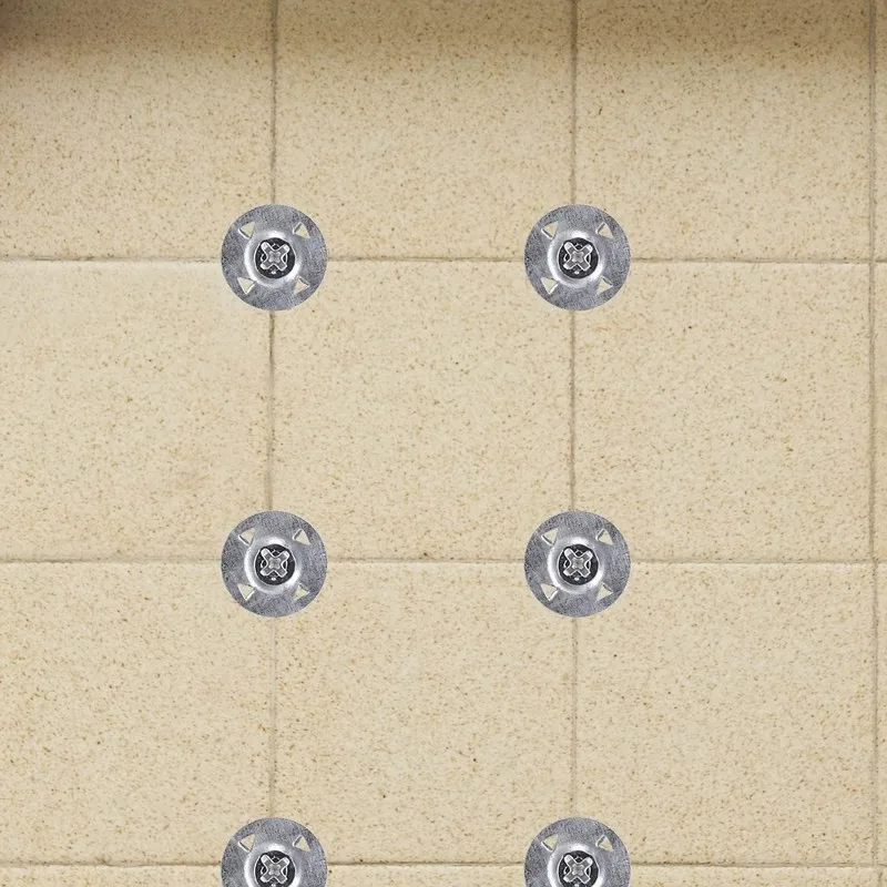 200 pcs 32mm Four Claw Washers, Durable Iron Material, suitable for Floor Tile Installation, Flat Stable Base
