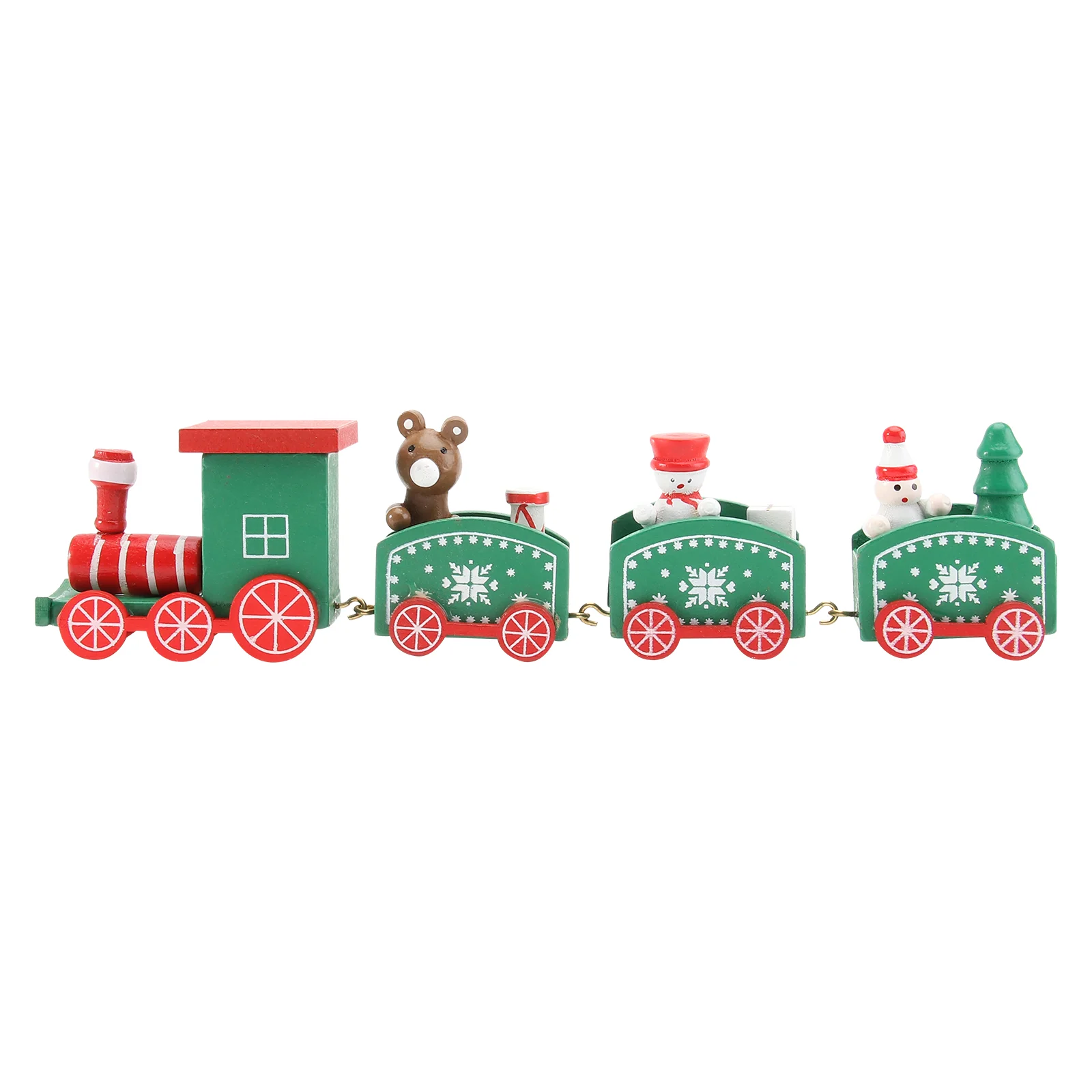 Cake Ornament Christmas Train Cakes Birthday Toy Set Green Wood Party Supply Child