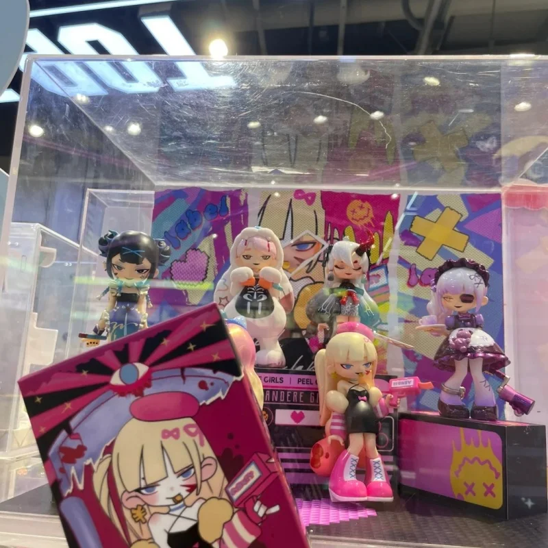 Genuine Yandere Girl 2nd Generation Tear Off Label Blind Box Ornament Trendy Action Figure Toy Birthday Gift For Girls Glue