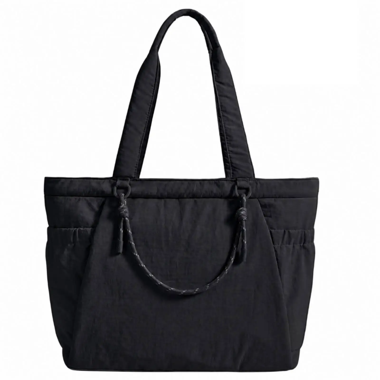 Lightweight Casual Fabric Shoulder Bag with Interior Organizer and Luggage Pass Through for Short Trips and Shopping