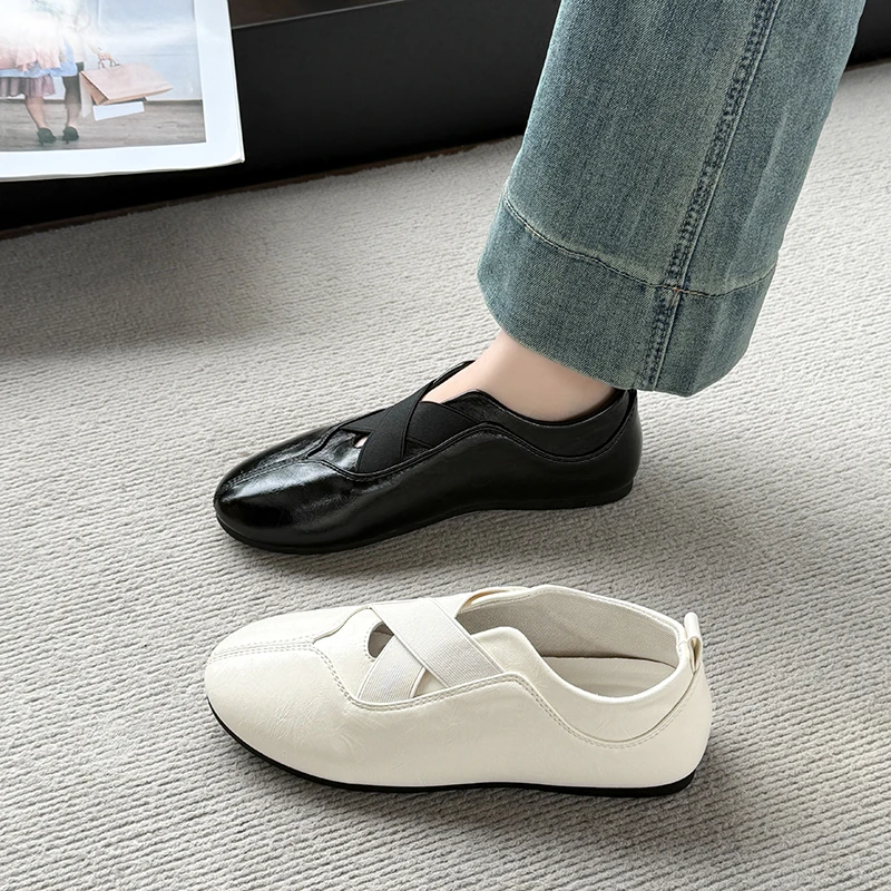 

Embellished Ballet Flats -Gentle, Flat, Evening Breeze-Inspired, Round Toe, Mary Jane, Shallow Mouth, Soft-Soled Slip-On Shoes