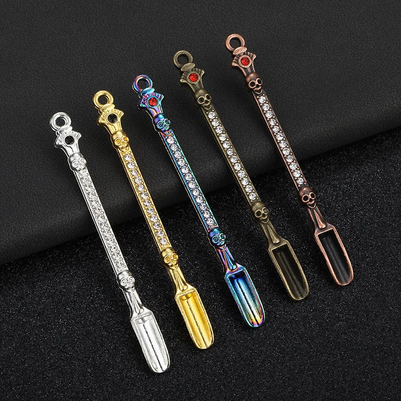 5 Stück Mini-Schaufeln Pulverlöffel Küchenzubehör 10 Stück Zigaretten-Metall-Mikro-Tuning-Flaschen Tee Kräuter Pulver Spaten Werkzeuge Zubehör