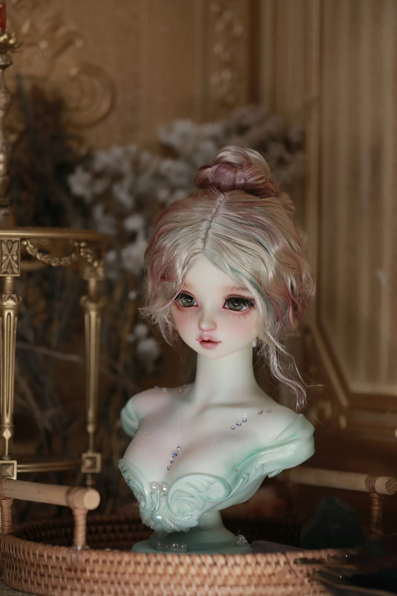 

Fashion Hight Quality 1/3 BJD Doll Hair Mock Mohair Styling Royal Noble Wig Free Shipping