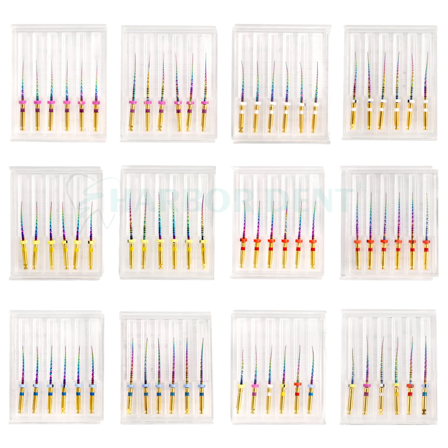 

6pcs/Box Dental Root Canal File Color Root Canal Rotary Super File Nickel-Titanium Instrument Dentistry Tools