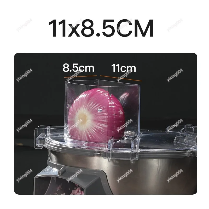 Commercial Electric Vegetable Cutter Large Feed Inlet Dice Slice Shred Potato Onion Fruit Processing Tool