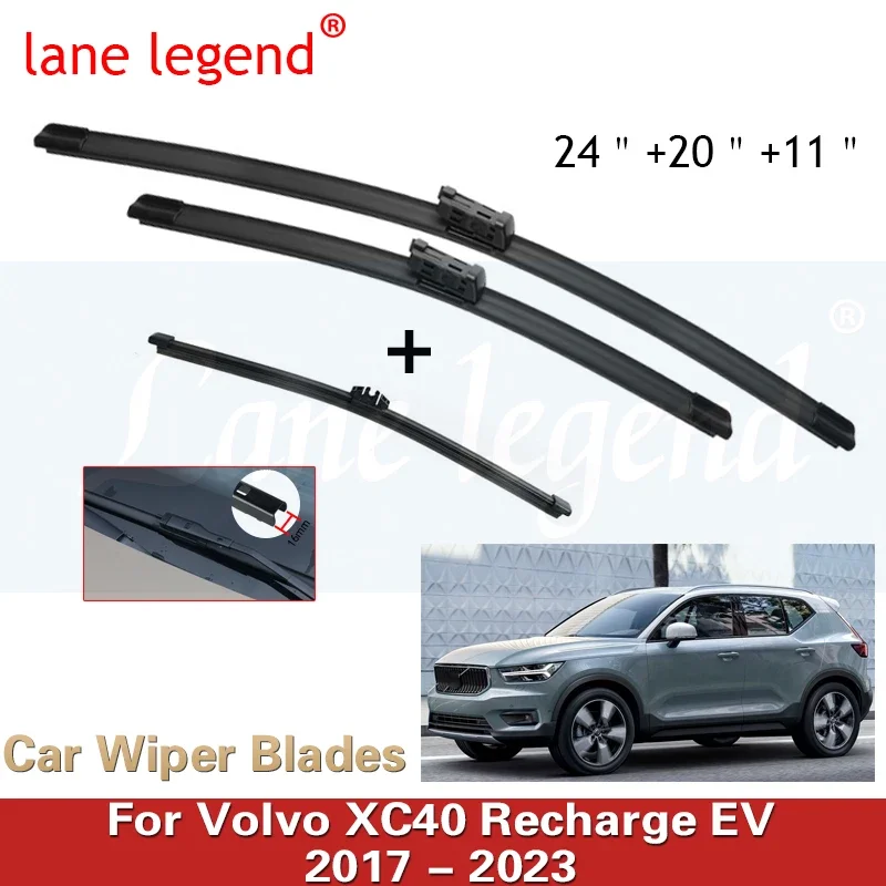 For Volvo XC40 Recharge EV 2017 2018 2019 2020 2021 2022 2023 Front Rear Wiper Blades Windscreen Windshield Window Accessories