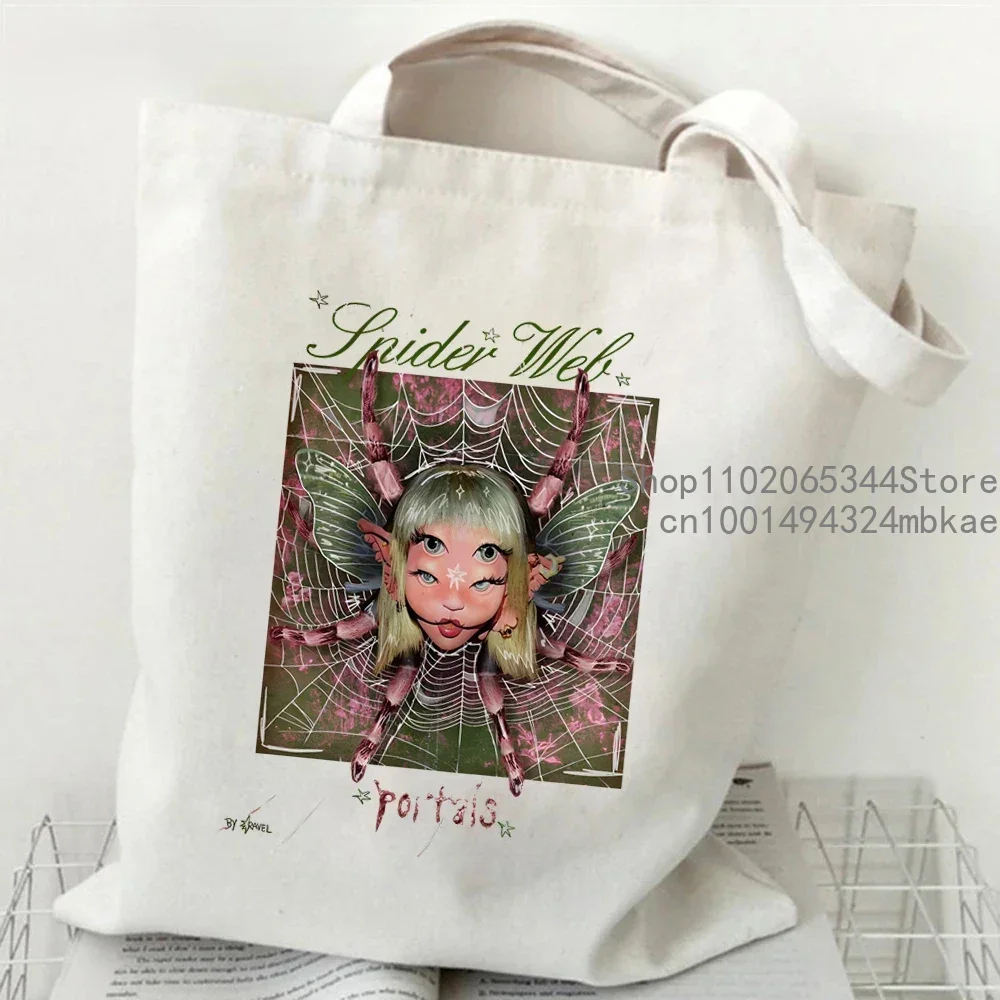 2024 Canvas Tote Bag for Women Melanie Martinez Handbag Handbag Vintage Y2K Aesthetics Tote Bag Singer Music Female Shoulder Bag