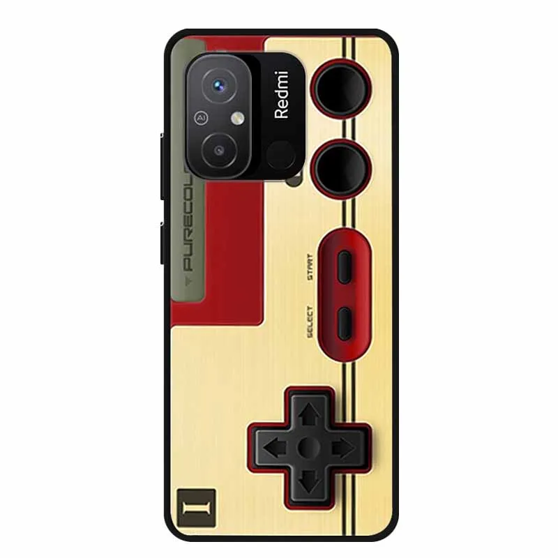For Xiaomi Redmi 12C Case Popular Picture Black Silicone Soft Back Cover Case For Redmi 12C Phone Case Cover Redmi12C 12 C Coque