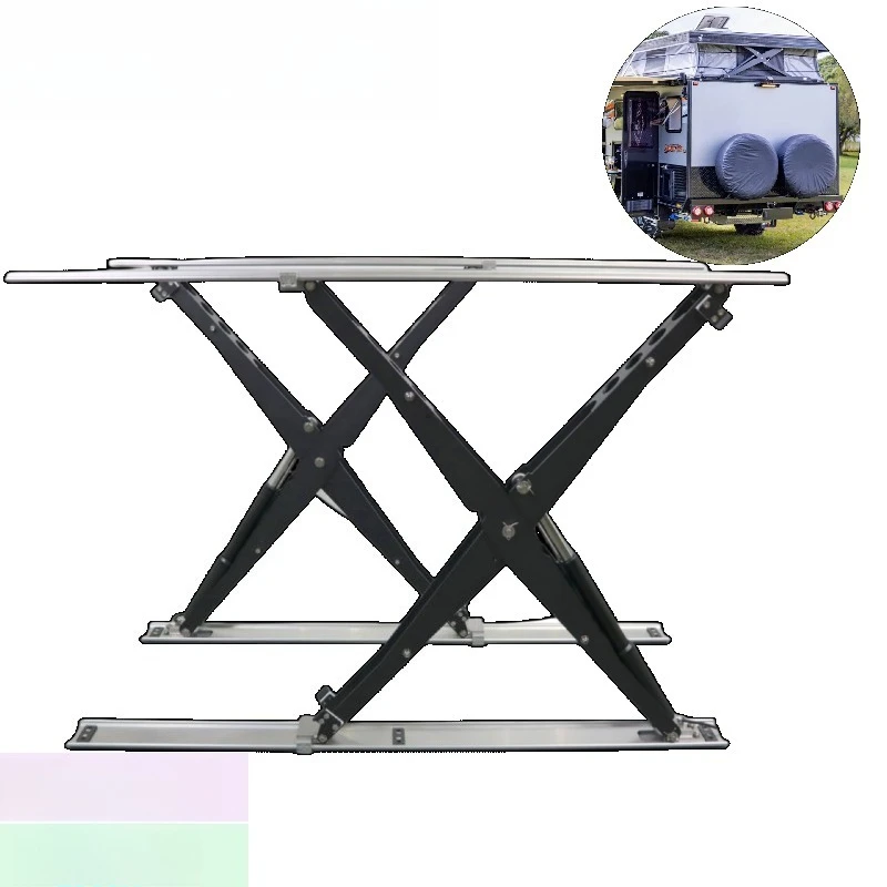 Hand pulled X-type electric lifting bracket, used for camper vans and trucks
