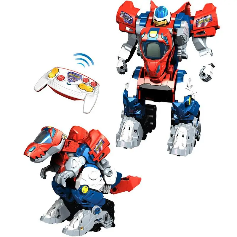 NEW Remote Control Deformed Dinosaur Robot With Sound Llight Music Dinosaur knowledge Children's Toy Gift Remote Control Robots